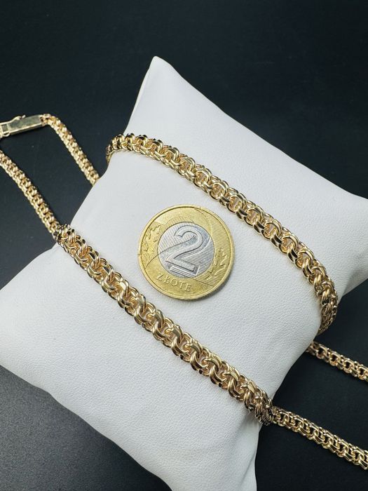 Nowy zloty lancuszek wzor garibaldi proba 585 waga 34,2g