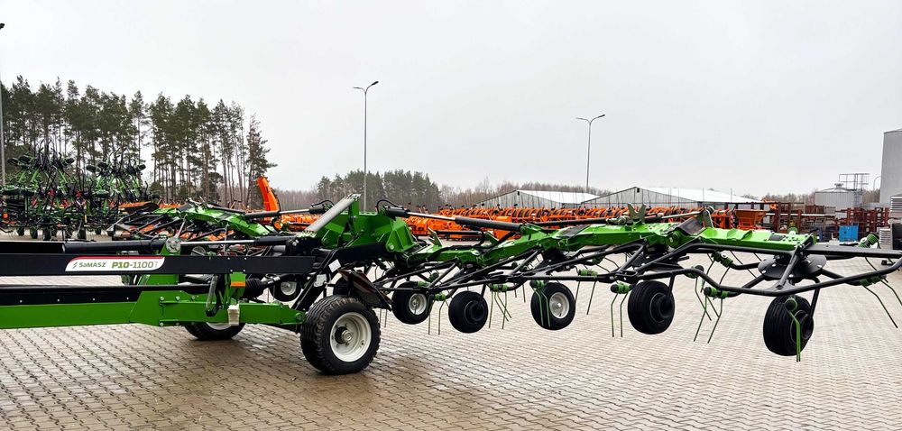 Przetrząsacz przyczepiany z własnym układem jezdnym P10-1100T Samasz