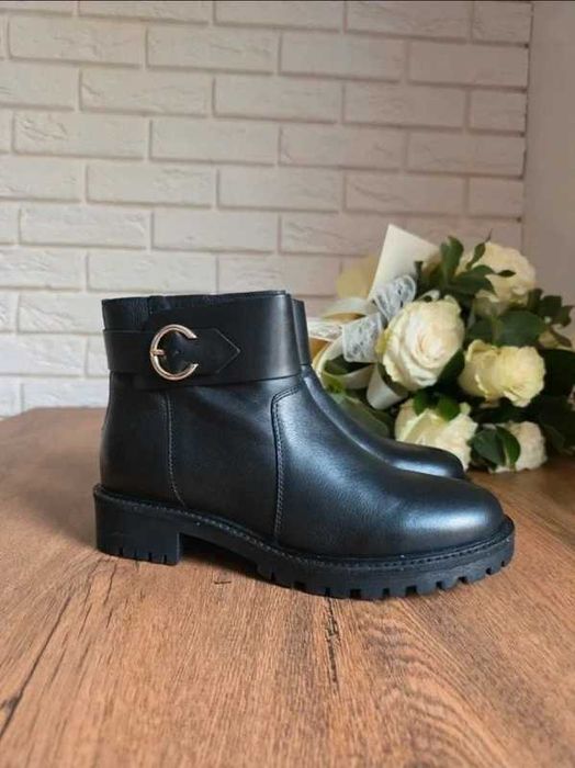 NOWE Botki skórzane damskie 37 GEOX botki 37 czarne buty 37