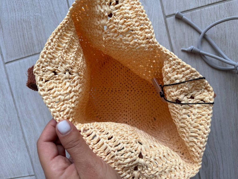 Сумка шопер з рафії, соломʼяна, пляжна