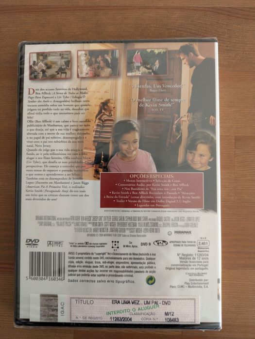 DVD NOVO e SELADO " Era uma vez... um Pai " 2004