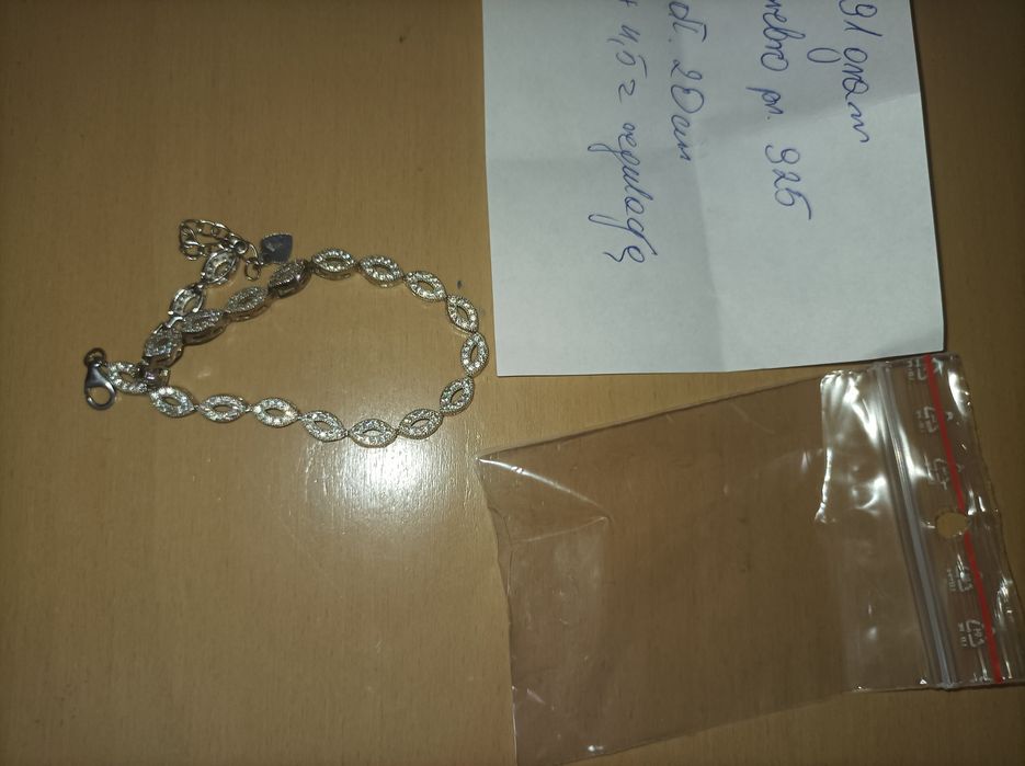 Bransoletka srebro 925 cyrkonie