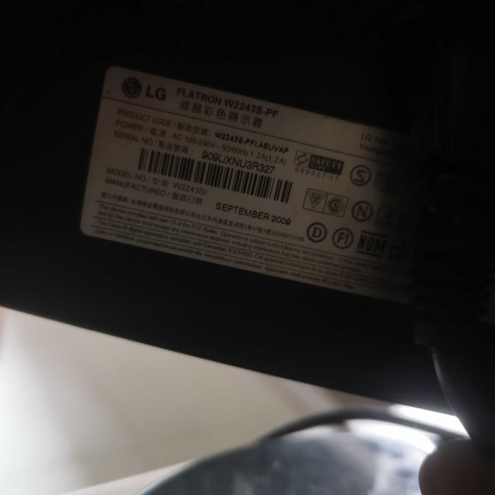 Monitor LG FLATRON W2243S-PF