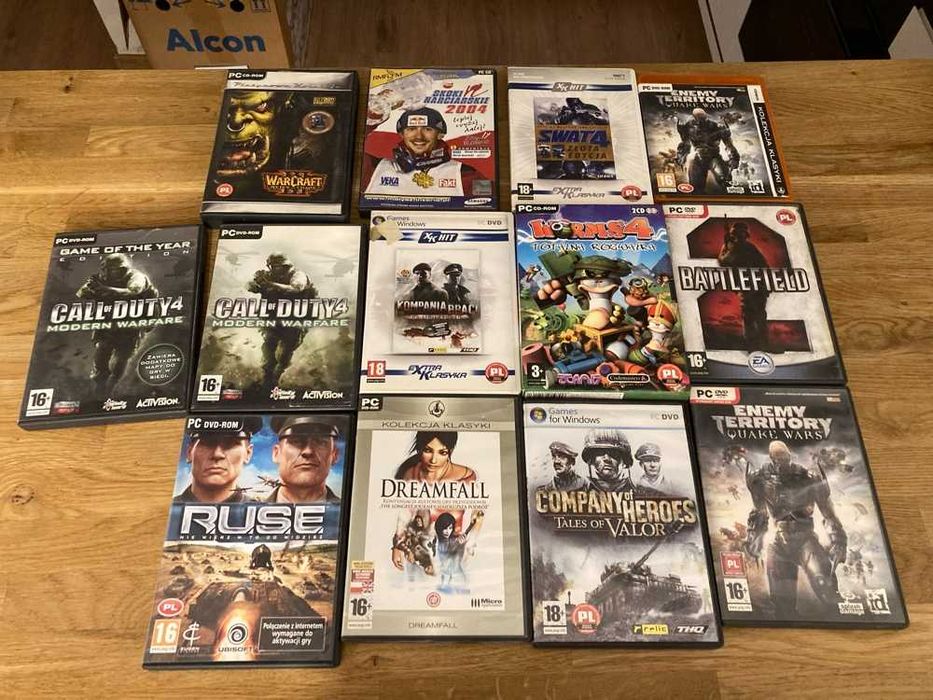 Zestaw 13 Kultowych Gier PC | SWAT 4 Złota Edycja, Warcraft 3, CoD 4, BF2