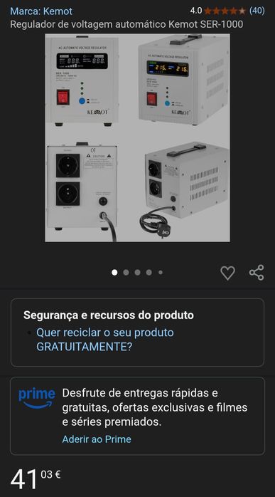 Regulador Automático de Voltagem Kemtu SER-1000