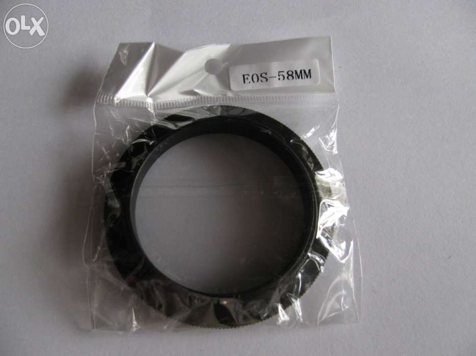 Inversor de lente macro para canon eos ef 58mm