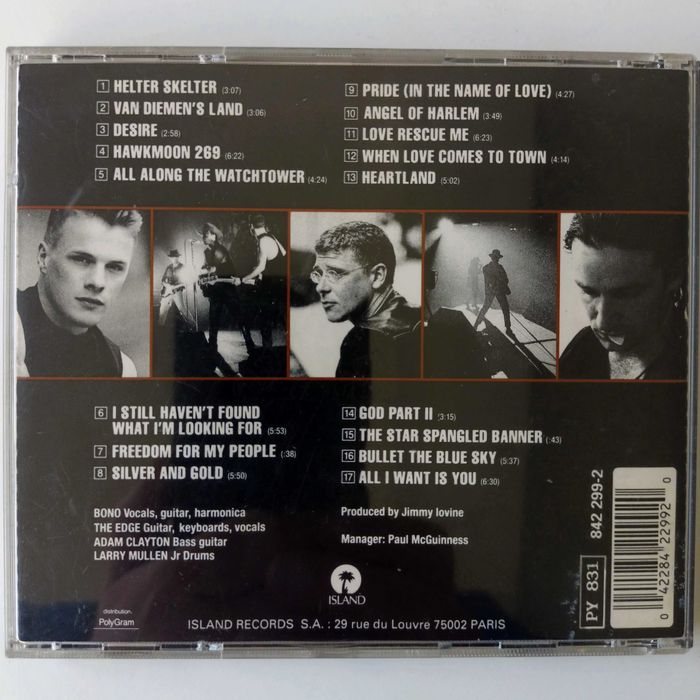CD - U2 - Rattle And Hum  -  em muito bom estado de conservação.