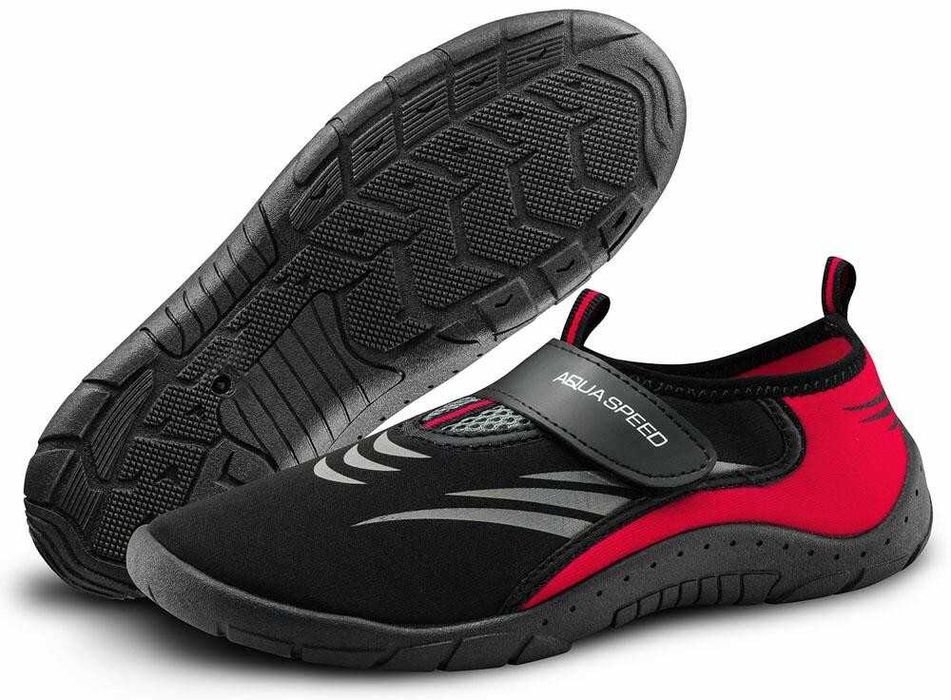 Buty do wody AQUA SPEED czarno - czerwone ( różne rozmiary )