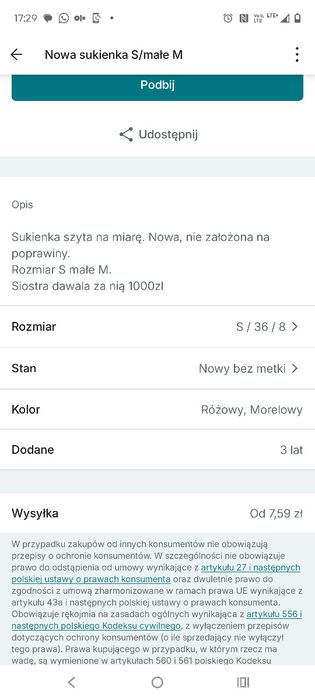 Sukienka "ślubna"