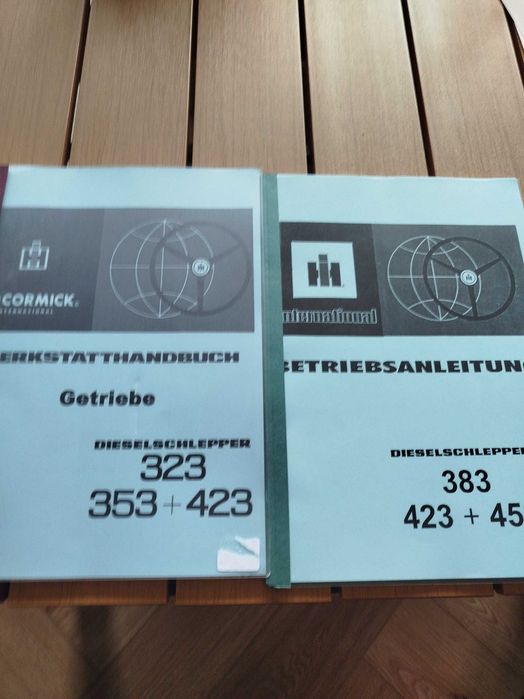 Instrukcja obsługi i warsztatowa skrzyni biegów IHC, MC Cormick 323,353,423,383 oryginalna niemiecka