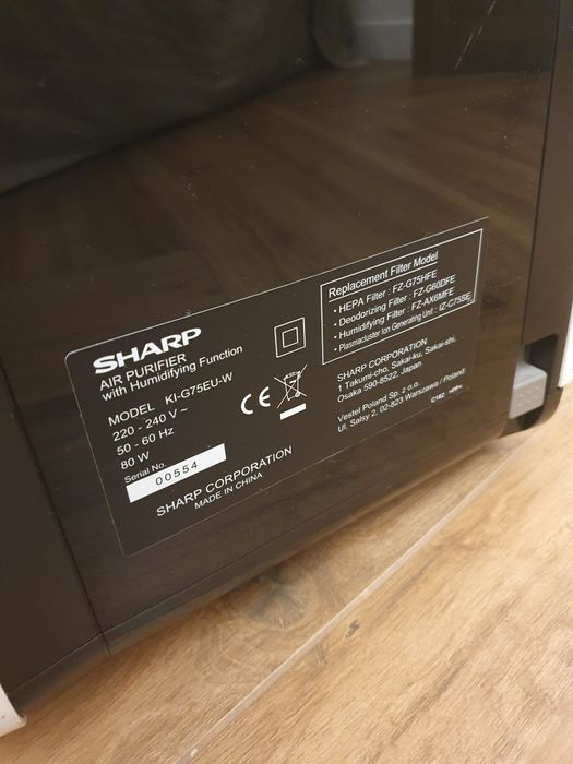 Sprzedam oczyszczacz powietrza SHARP KI-G75EU-W
