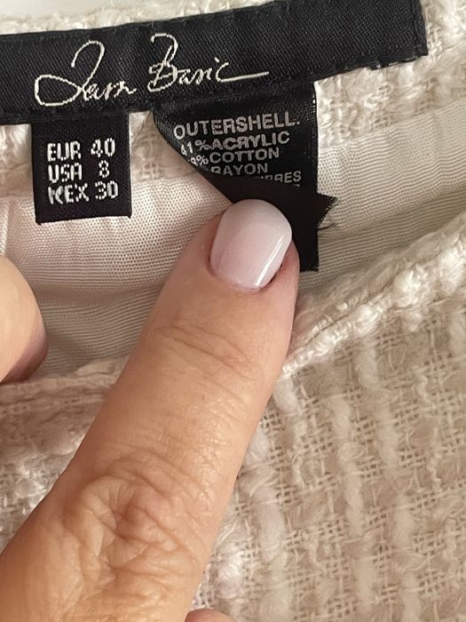 Saia casaco branco da zara