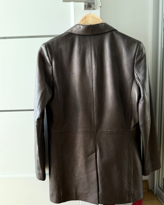 Massimo Dutti шкіряний піджак блейзер