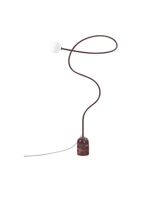 Lampa podłogowa z marmurową podstawą Alina