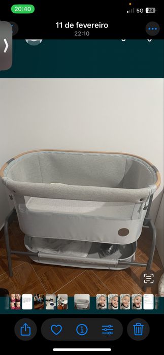 Berço next to me, banheira com suporte, marsupio e espreguiçadeira