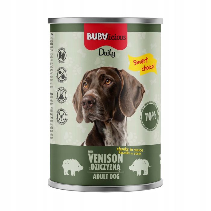 Mokra Karma Pełnoporcjowa dla Psów Wszystkich Ras z Dziczyzną 0,4 kg