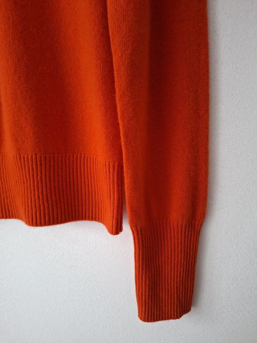 Pomarańczowy golf kaszmirowy sweter 100% kaszmir C&A premium cashmere S