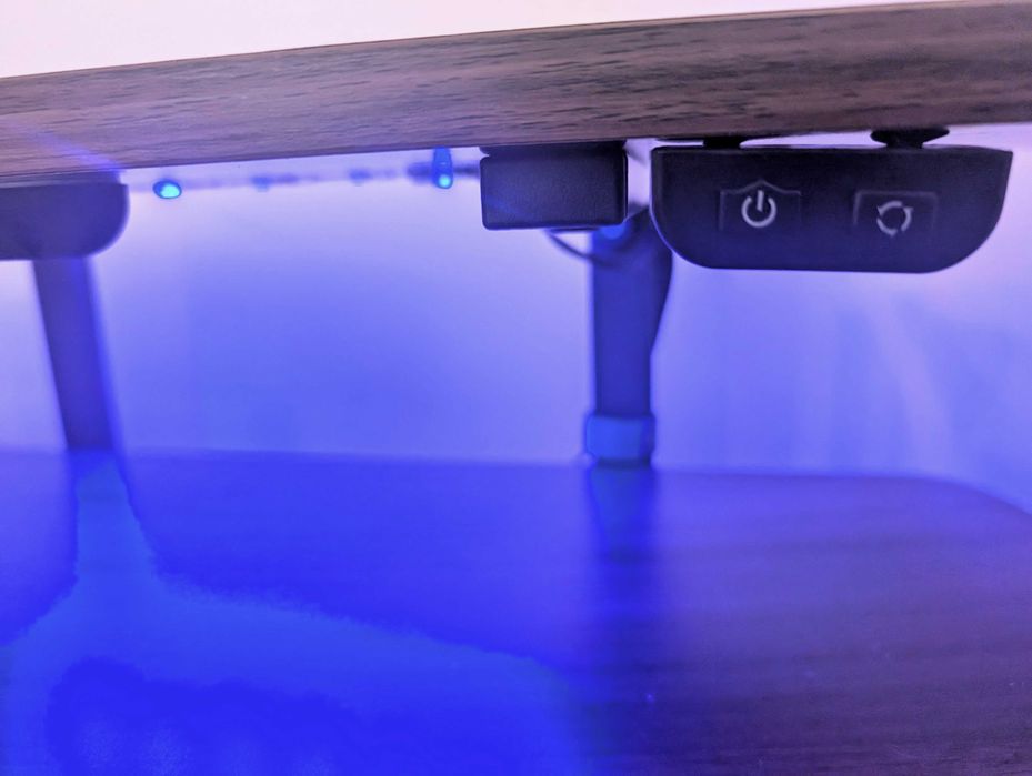 Mesa de Jogos/Secretária Ergonómica EUREKA – Elétrica, LED – 182 cm