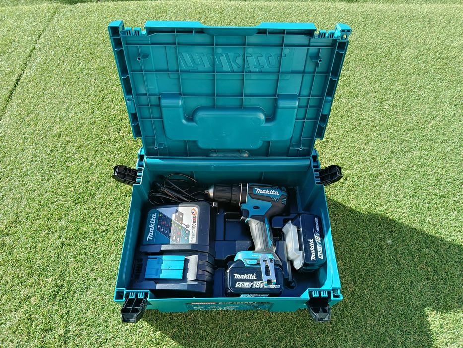 Makita DHP485RTJ 18V Brushless – 2× Baterias 5.0Ah & Makpac