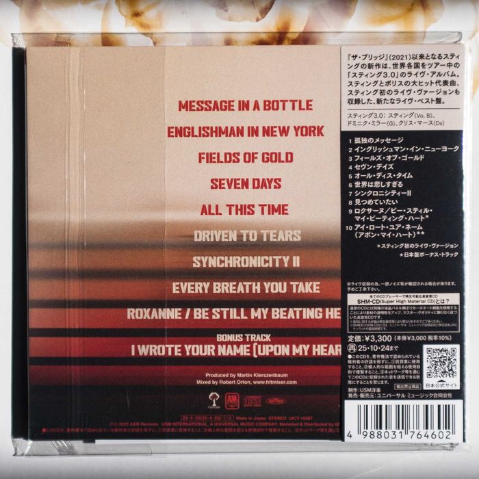 STING - 3.0 Live SHM-CD Japan