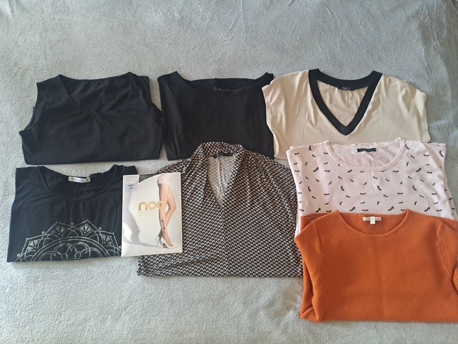 Zestaw 5 szt. firmowych bluzek mohito, monnari  + gratis  rozm. XS,S