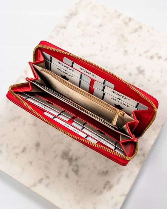 portfel-piórnik damski ze skóry ekologicznej - rovicky