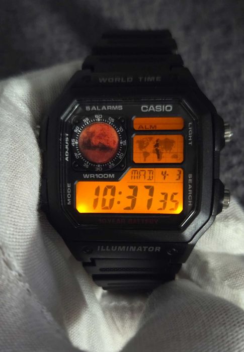 Casio Royale MARS MOD AE-1200WH – Nowy Unikatowy Zegarek