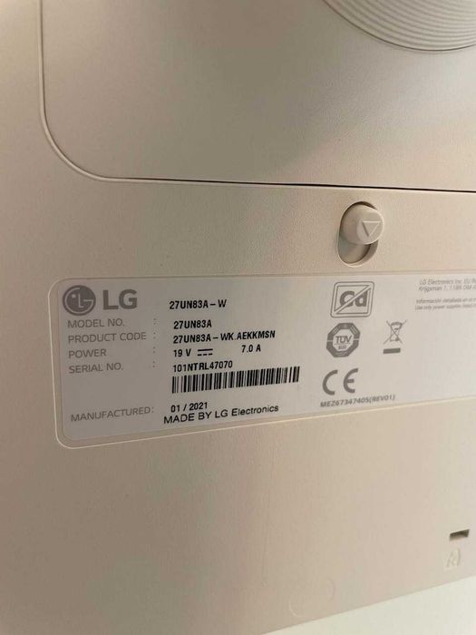 Monitor LG UHD, 27UN83A, 27'', IPS 4k