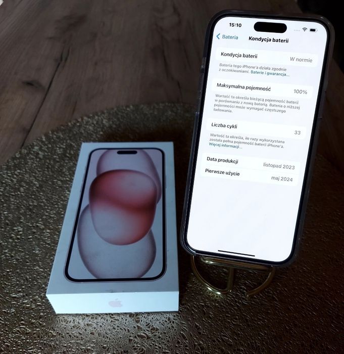IPhone 15 plus różowy 128GB stan idealny jak nowy plus etui i szkło oryginalne