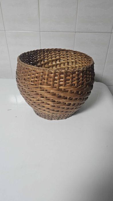 Vaso cachepot cesto em vime