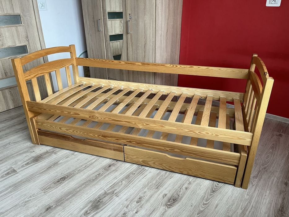 Łóżko podwójne wysuwane