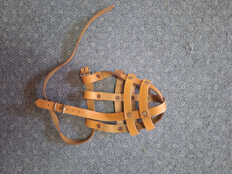 Açaime para cão grande em pele