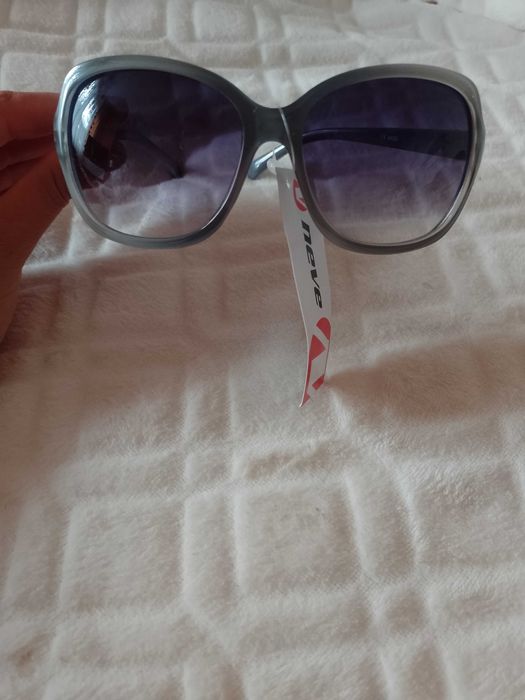 Duże, Szare, biznesowe okulary przeciwsłoneczne, muchy, NOWE