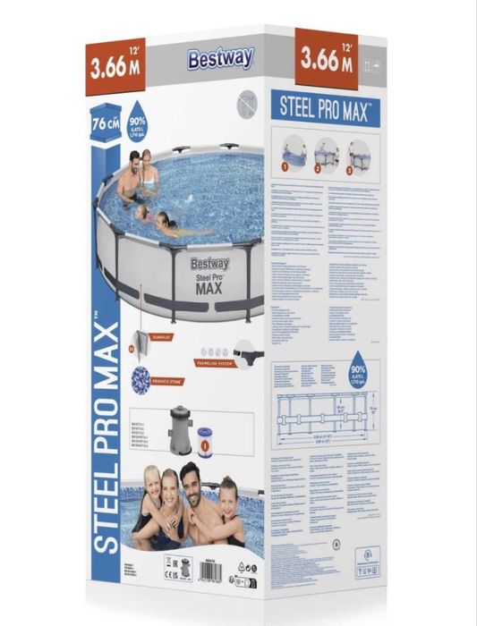 Piscina de superfície com bomba de agua