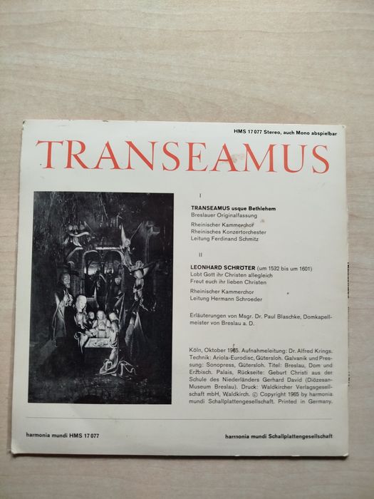 TRANSEAMUS usque Bethlehem płyta winylowa