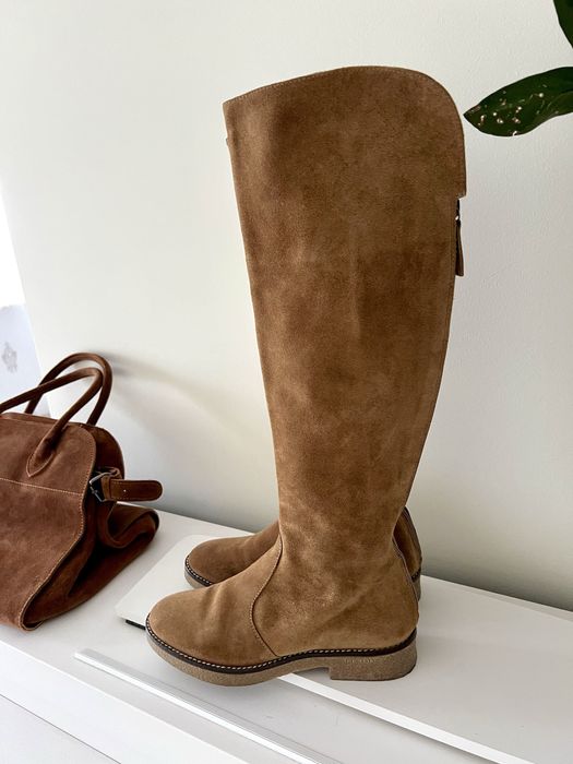 Сапоги, чоботи жіночі замшеві, 37