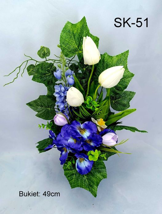 Kompozycje kwiatowe, stroik na cmentarz, na grób