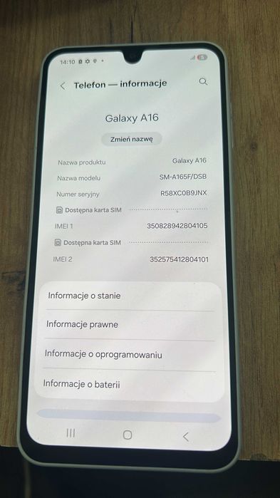 Samsung Galaxy A16 128 GB srebrny