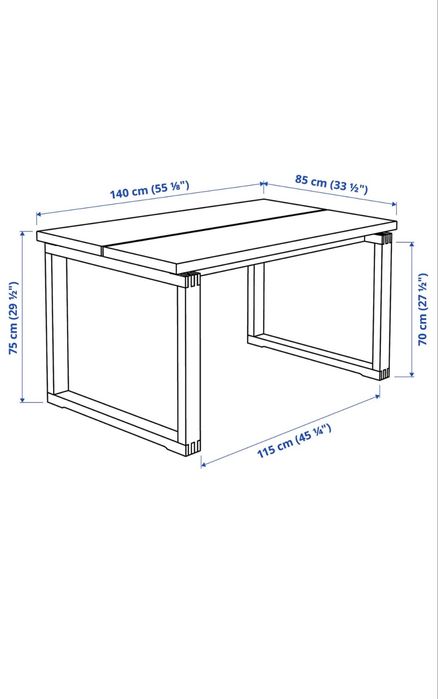 Mesa de jantar castanha ikea