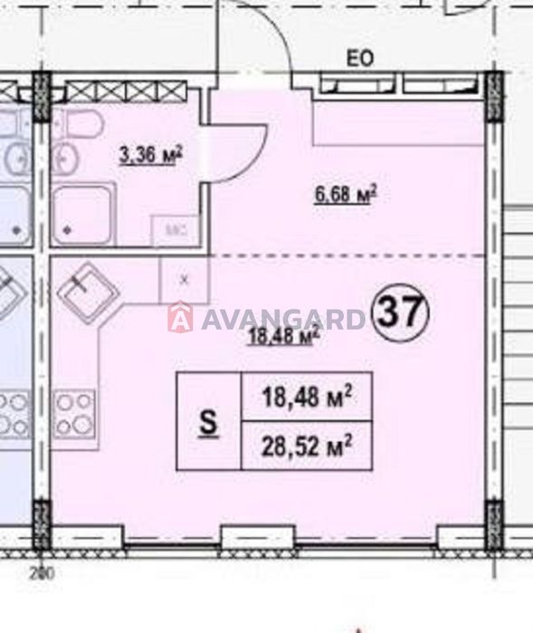 1-кімнатна квартира за адресою (площа 28 м²) - Atlanta.ua - фото 3