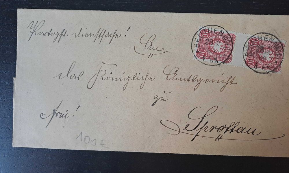 Obwoluta listu z XIXw