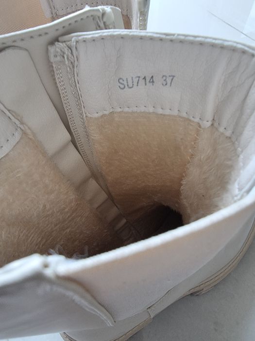 Botki sztyblety beżowe zimowe