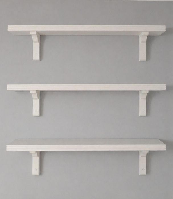 Półki ścienne IKEA Białe 80x20 cm 3 sztuki BERGSHULT