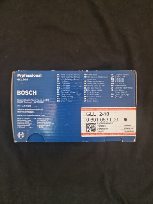 Nível Laser de Linha Bosch GLL 2-10 Professional - NOVO