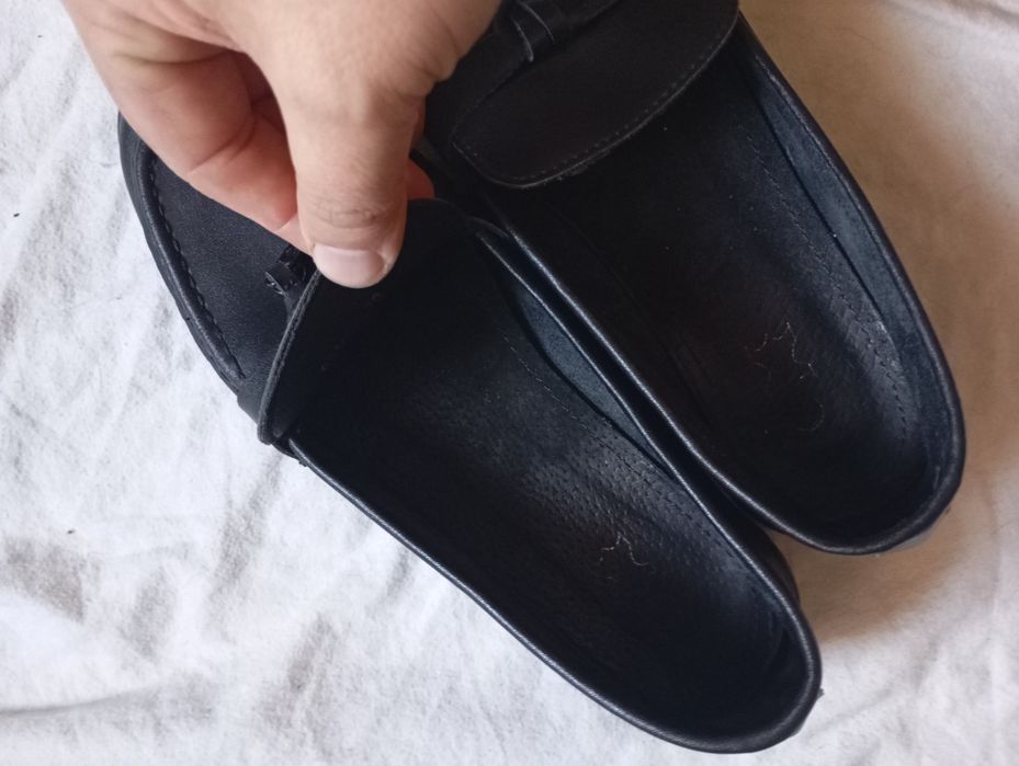 Лоферы женские кожаные туфли р39 25см Италия