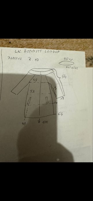 L.K Bennett. Piekny plaszczyk, rozm 10, nowy