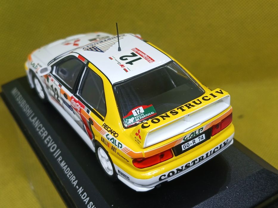 Miniatura 1/43 Mitsubishi  Lancer Evo II Rui Madeira Rally de Portugal