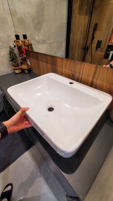 Umywalka nablatowa wpuszczana Excellent Holmi 60cm cena w sklepach 570