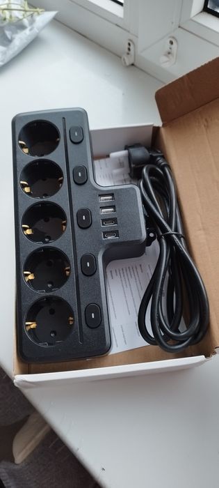 Мережевий фільтр 9 в 1 з USB портами