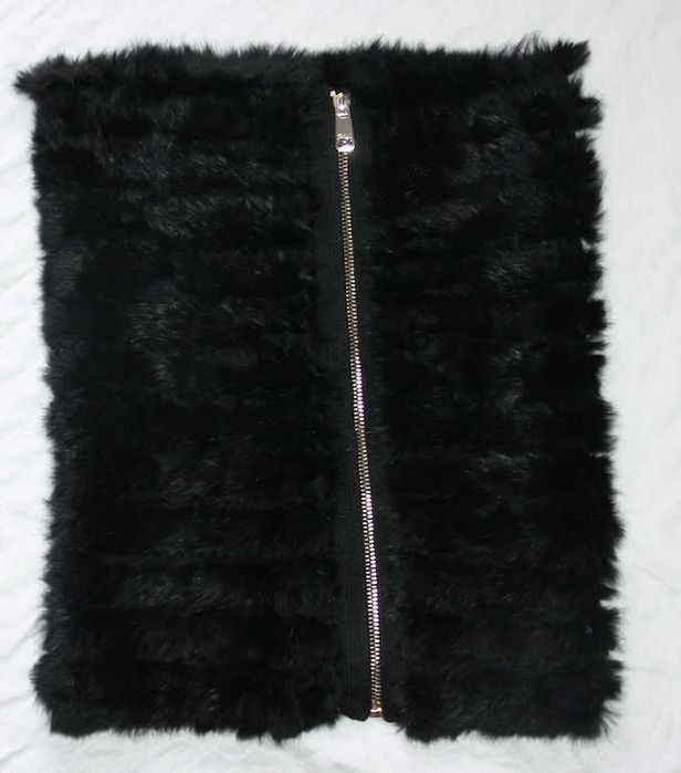 OCHNIK komin czarny szalik szal norek futro futrzany królik norki